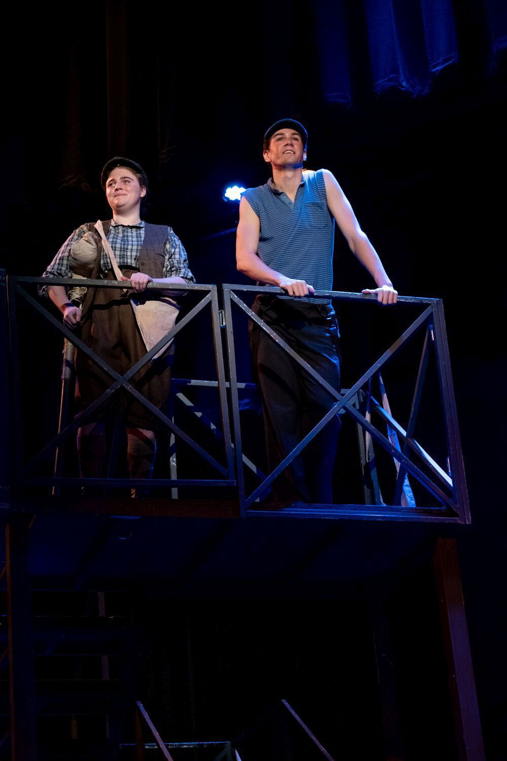 Sam Smiley and Josie Goldfarb in "Newsies"